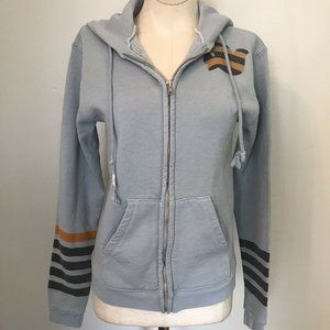 Free City Light Blue Zip Up Hoodie